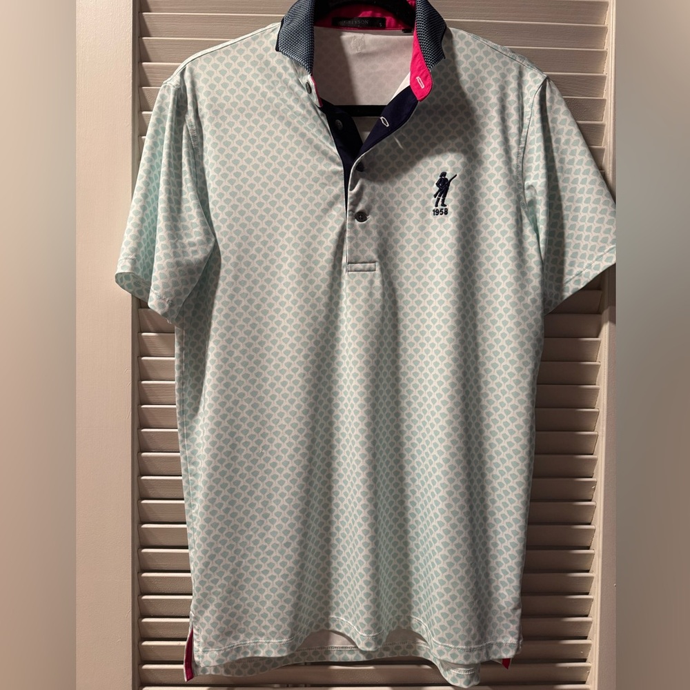 Greyson Men’s Mint & White Polo